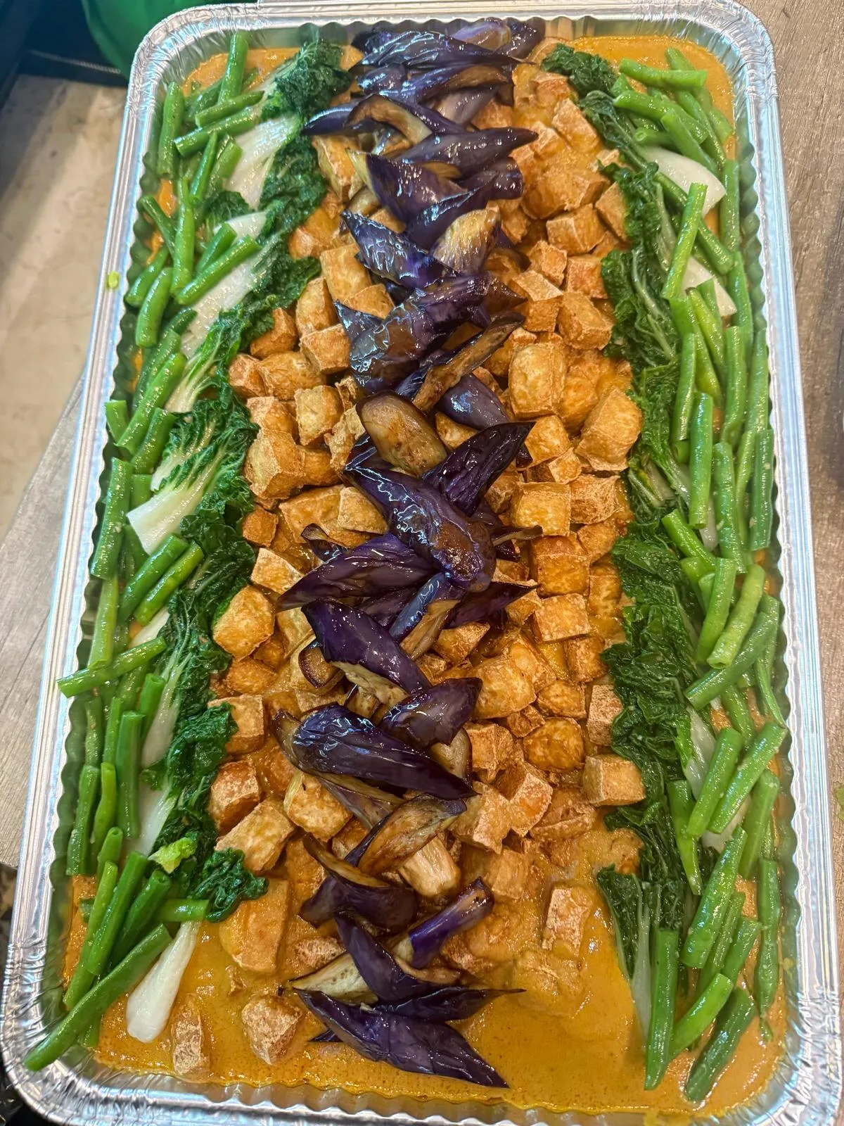 Adobo Tofu, Beans & Eggplant